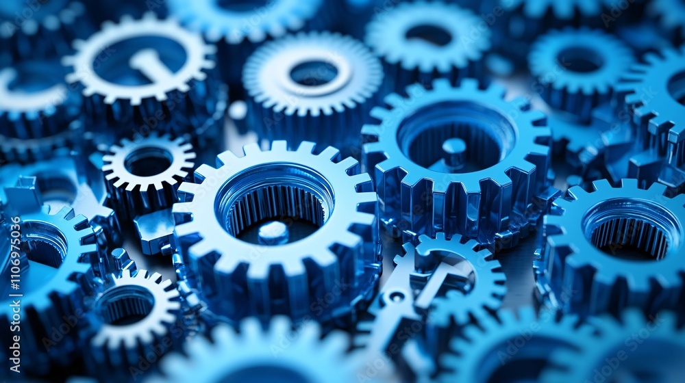 Aufkleber An abstract representation of automated processes optimizing business operations through SaaS platforms Stock Photo with side copy space