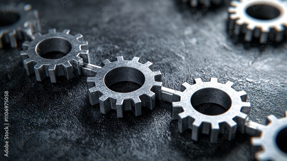 Poster An abstract representation of automated processes optimizing business operations through SaaS platforms Stock Photo with side copy space