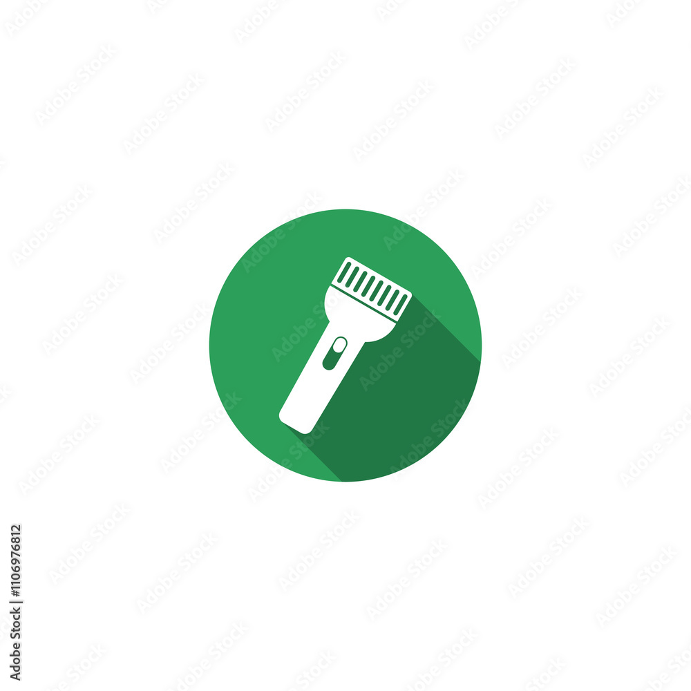 Poster flashlight icon isolated on transparent background
