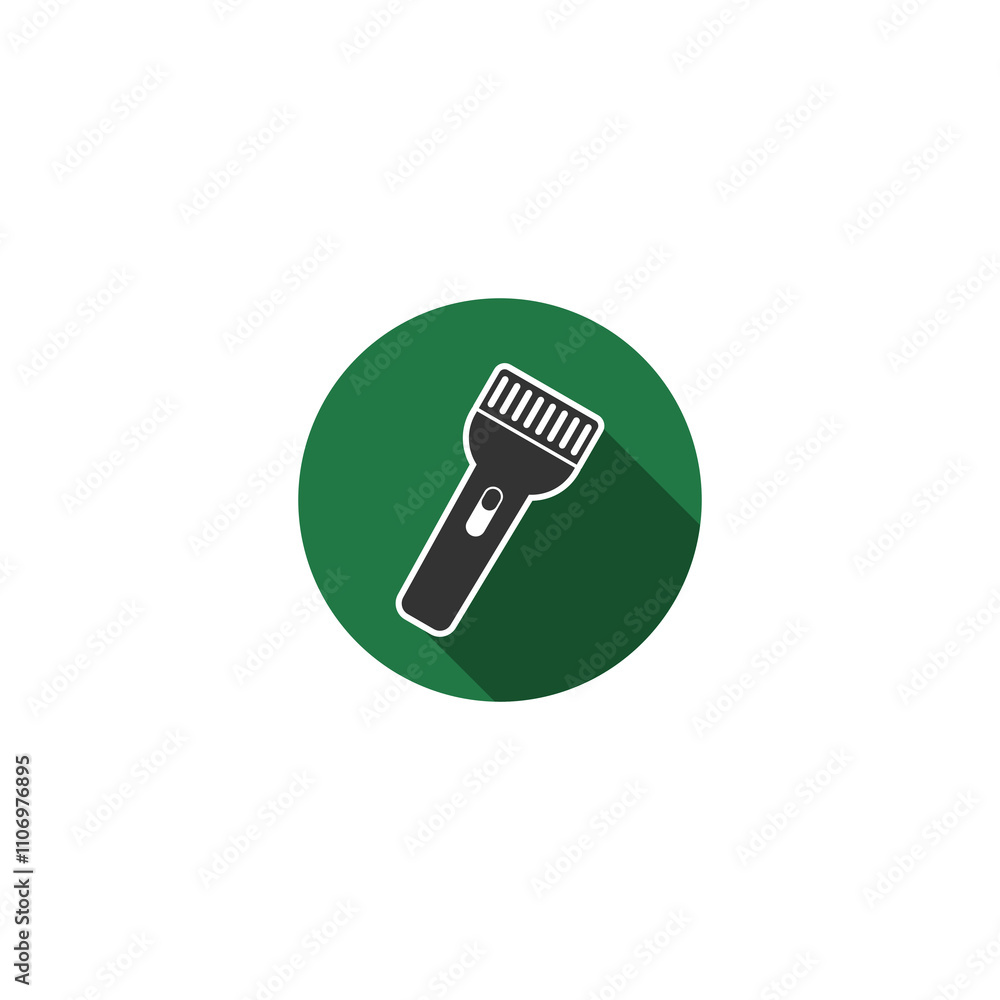 Poster flashlight icon isolated on transparent background