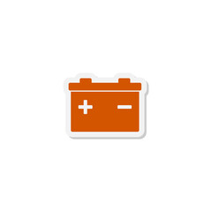 Car battery icon isolated on transparent background