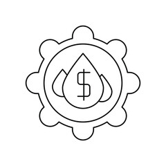 liquidity line icon with white background vector stock illustration