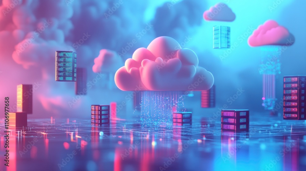 Poster cloud computing: data servers and network infrastructure