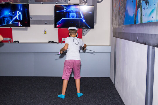 blond fight,   
 teenager, playing laser tag, accessories, goodbye, children's, party, birthday, holiday, center, entertainment,
halloween decorations,  