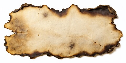 Fototapeta premium Isolated Burnt Old Paper Piece PNG Sticker for Creative Design Projects – Perfect for Vintage Aesthetics, Scrapbooking, and Artistic Expressions