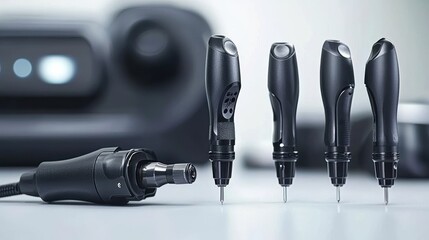 Modern tattoo machine showcase advanced equipment in a demonstration studio