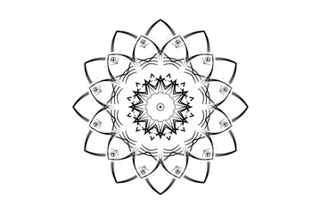 Intricate Brown and Black Mandala on a Light Background
