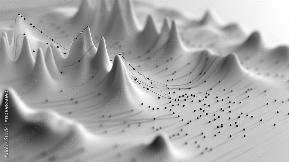 Aufkleber A 3D surface plot representing data points and contours in a scientific visualization.