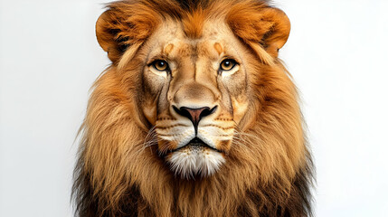 Fototapeta premium Majestic Lion: A Close-Up Portrait of Wild Majesty