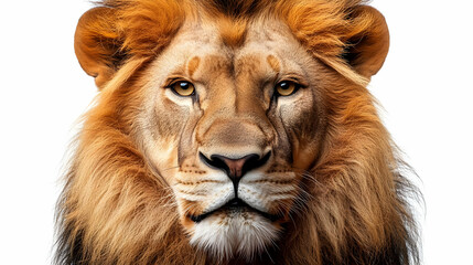 Majestic Lion: Wild African King's Intense Gaze, Powerful Mane