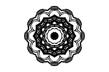 Meditative Mandala Illustration with Balanced Symmetry and Detail
