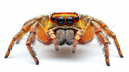 Fototapeta premium Amazing Jumping Spider: Eight Legs, Vivid Colors, Close-Up View