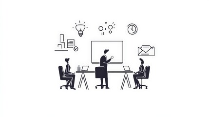 Modern Office Meeting with Creative Elements and Digital Tools