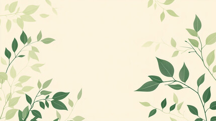 Green leaves create a serene backdrop for nature-themed designs