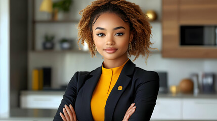 Confident Woman, Achieves Success, Business Goals, Determinedly, Now