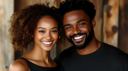 Couple's Radiant Smiles: Love, Joy, and Happiness Together