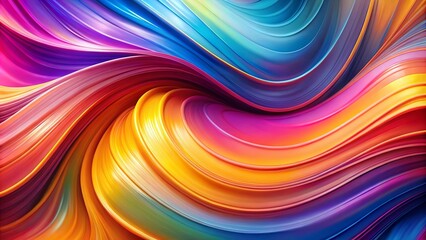 Obraz premium Abstract Swirling Vibrant Hues A Colorful, Dynamic Composition of Intertwined, Glossy Paint Strokes