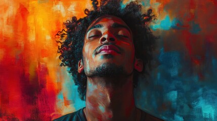 Individual with a confident expression, chin raised, exuding self-assurance