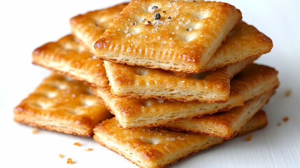 Crispy Crackers: Salty, Buttery Squares, Perfect Snack
