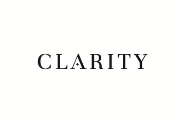 elegant clarity symbol logotype vector design template with modern, minimalist and luxury styles isolated on white background