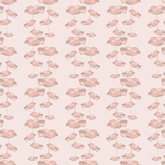 Elegant flower seamless pattern with charm, featuring delicate floral motifs and soft pastel hues. Perfect for romantic, demure designs in textiles, wallpapers, or invitations.