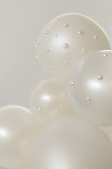 Decorations for wedding, birthday, pearls on balloons, pearl shell pearl theme
