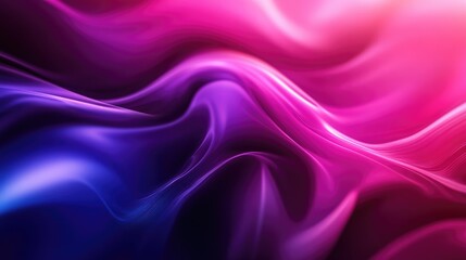 Obraz premium Purple and blue wave with a pinkish hue. The wave is very long and has a lot of detail