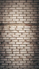 Full frame of white grunge textured brick wall background