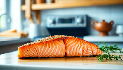 salmon on a plate