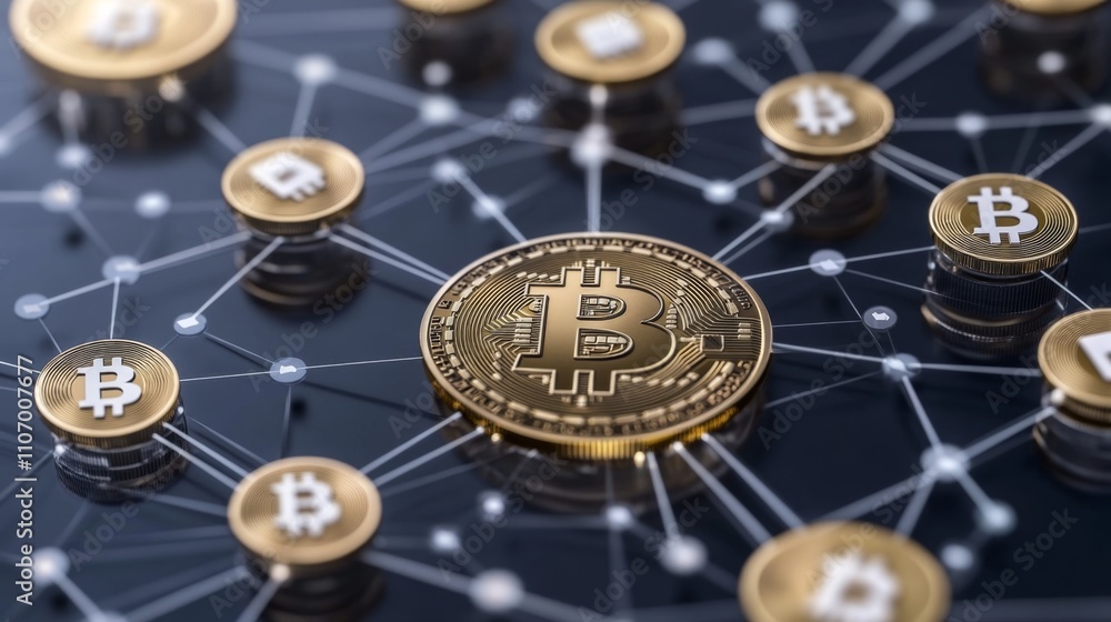 Aufkleber global blockchain network connecting businesses through technology