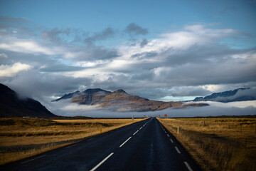 road in the mountains of iceland