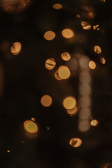 garland lights blurry photo, New Year's atmosphere