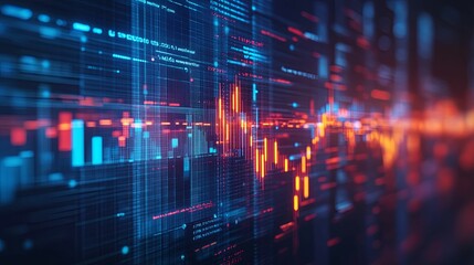 Obraz premium Abstract Digital Data Stream Visualization