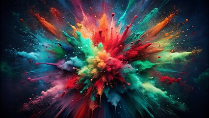 Fototapeta premium Vibrant Color Explosion A Symphony of Hues and Shades in Dynamic Motion