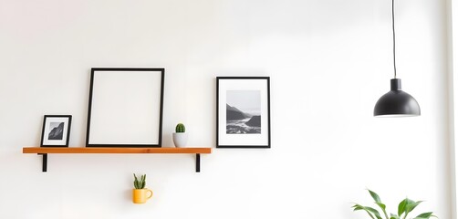 interior of a room with a lamp