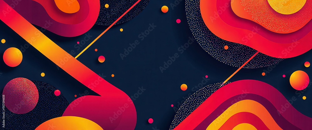 Poster a colorful swirl of lines and colors that creates a sense of movement and energy. the image is abstr