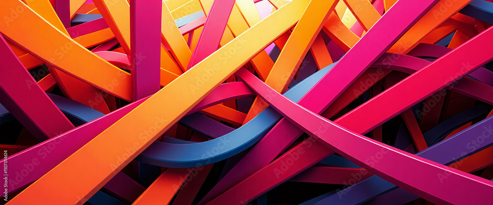 Aufkleber a colorful swirl of lines and colors that creates a sense of movement and energy. the image is abstr