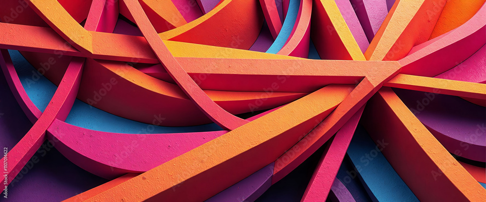 Poster a colorful swirl of lines and colors that creates a sense of movement and energy. the image is abstr