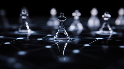 Close-Up of Flowing Ink on Strategy Board, Capturing Creative Ideas in Motion