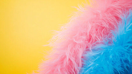 Obraz premium Colorful fluffy feathers create a vibrant contrast against a bright background