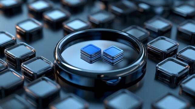 3D Interactive Engine Interface with Rotating Elements and Depth