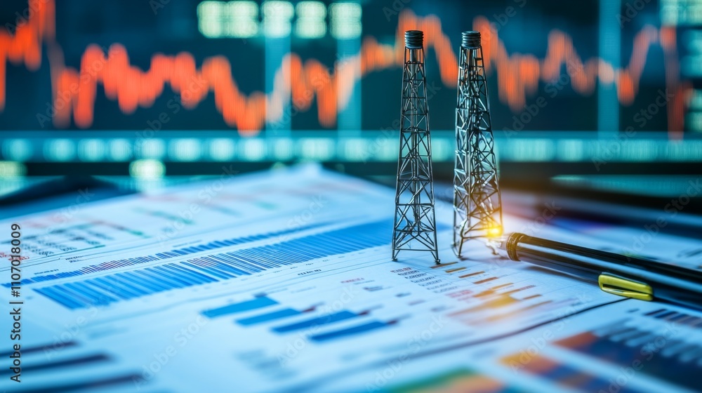 Poster detailed analysis of financial performance with realistic models