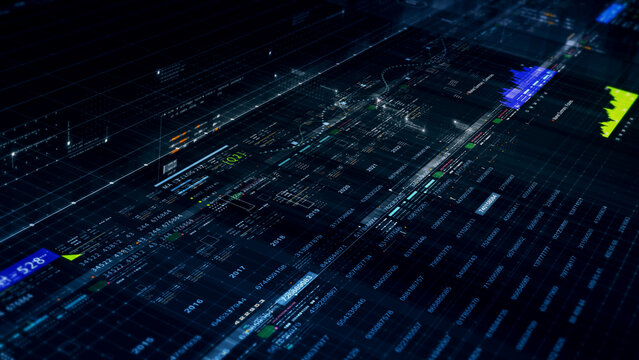 Futuristic network simulation blending AI, quantum physics, and deep learning, with a particle matrix analyzing data in a sleek, HUD-style interface