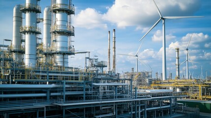 Analysis of Renewable Wind and Gas Energy in Modern Industry