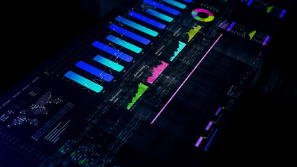 Futuristic network simulation blending AI, quantum physics, and deep learning, with a particle matrix analyzing data in a sleek, HUD-style interface