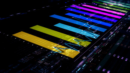 Futuristic network simulation blending AI, quantum physics, and deep learning, with a particle matrix analyzing data in a sleek, HUD-style interface