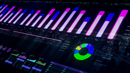 Futuristic network simulation blending AI, quantum physics, and deep learning, with a particle matrix analyzing data in a sleek, HUD-style interface