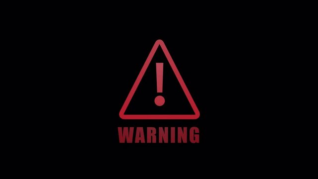 warning triangle sign animation