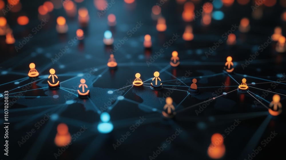Poster global network connection: a visualization of interconnected people across the world