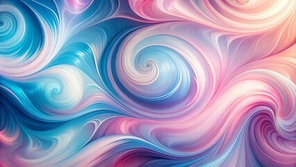 Obraz premium Abstract Swirling Pastel Hues A Dreamlike, Fluid Design of Intertwined Spirals and Vibrant Colors